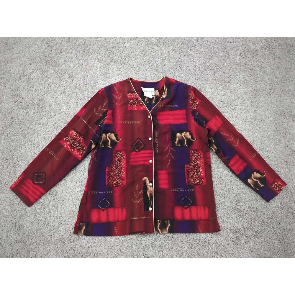 Vintage‎ Peter Popovitch Button Up Shirt Womens Medium Retro Grandmacore